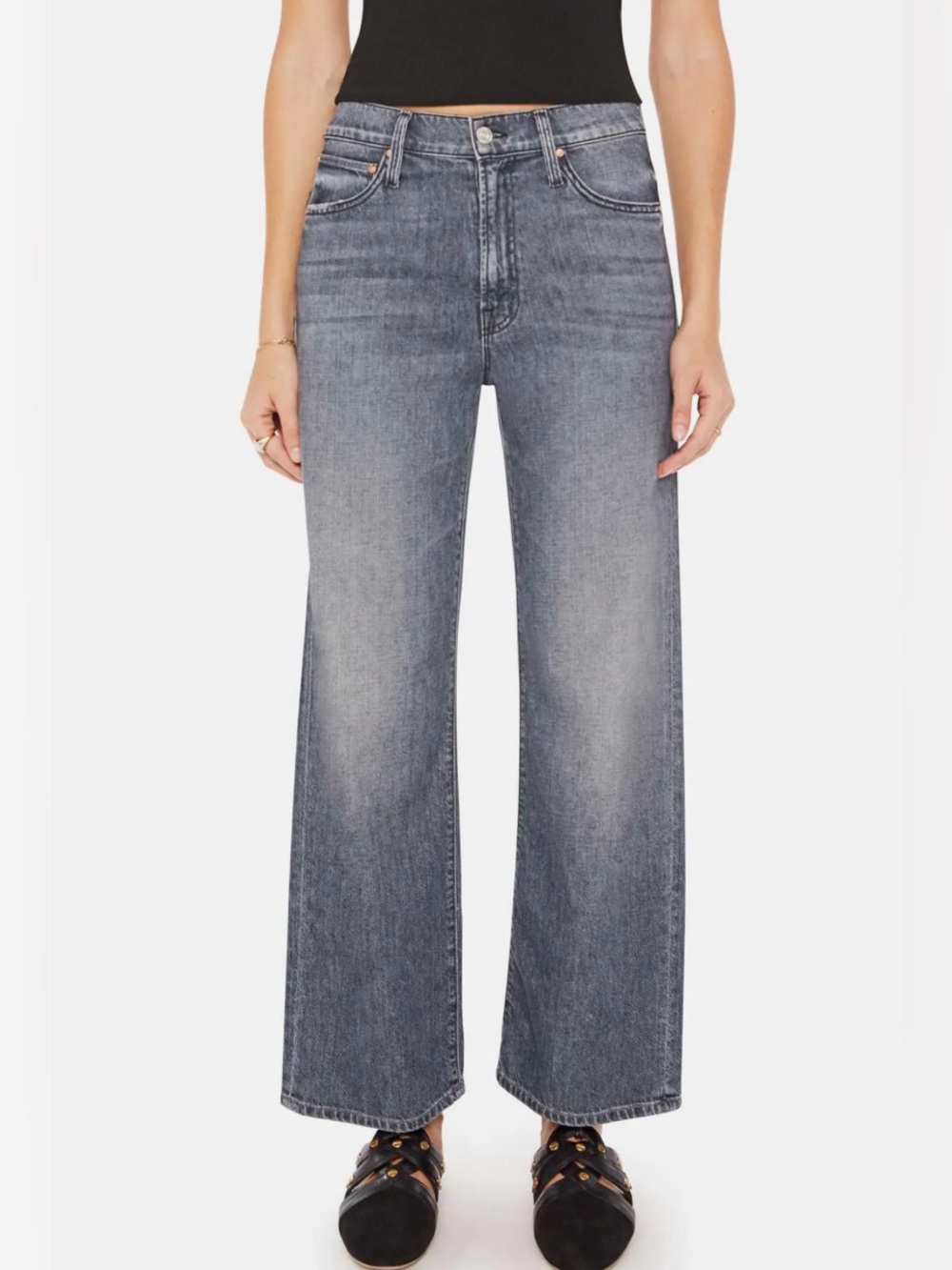 MOTHER Superior The Dodger Ankle Wide Leg Jeans in Off The Beaten Size 27